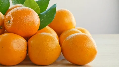 Close up oranges Stock Footage 129279047
