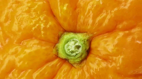Close up of oranges rotating slowly. Macro 4K footage Stock Footage 155276877
