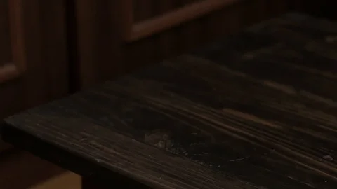 Close up  of oranges on a wooden table Stock Footage 103682225