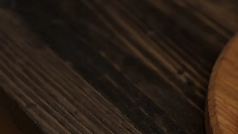 Close up  of oranges on a wooden table Stock Footage 103683538