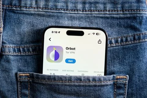 Close up of Orbot app on smartphone screen. Toronto, Canada - July 24, 2026. Stock Photos