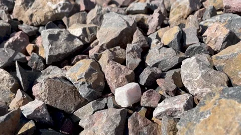 Close-up of ore. Mining resources of a stone quarry Stock Footage 239155635