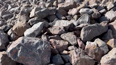 Close-up of ore. Mining resources of a stone quarry Stock Footage 240488860