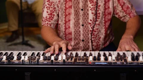 Close Up of Organ Performance Stock Footage 257854365