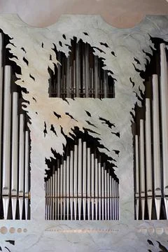A close up of a organ Stock Photos