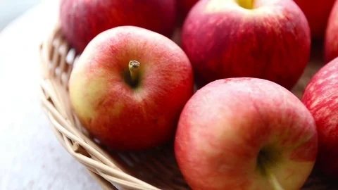 Close up of organic apples. Stock Footage 77309501