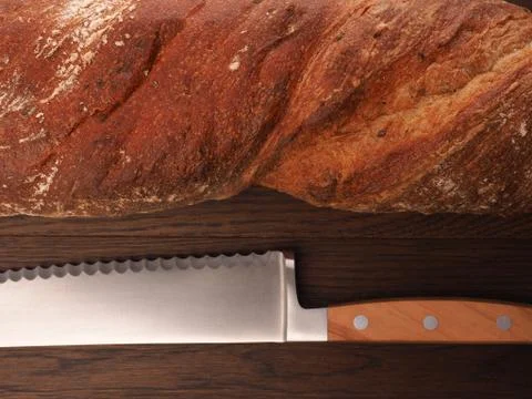 Close up of an organic bread Stock Photos