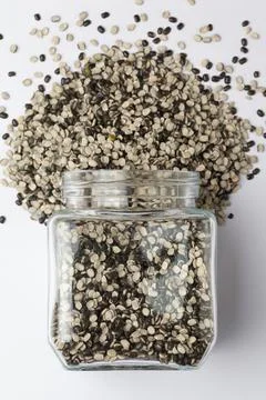Close up of Organic split black urad dal with shell 스톡 사진