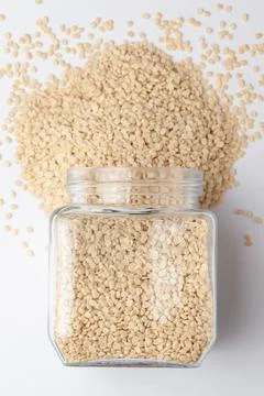 Close up of Organic split polished white urad dal Stock Photos