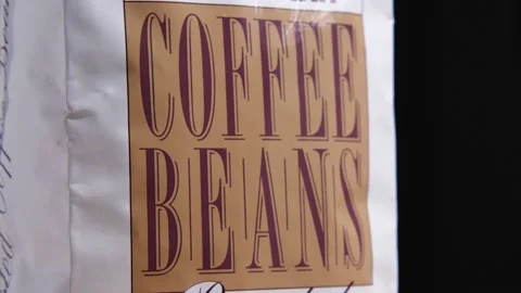 Close-up of a pack of coffee, the camera flies around. Parallax effect Stock-Footage 171265295