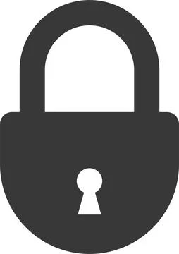 Close padlock icon. locked lock on transparent background. Security symbol .. Stock Illustration