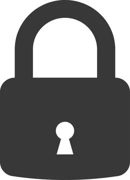 Close padlock icon. locked lock on transparent background. Security symbol .. Stock Illustration