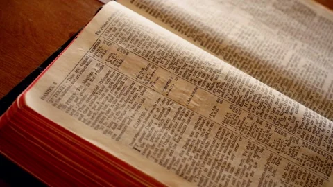 Close-up of the pages of the chapel guestbook Stock-Footage 345530829