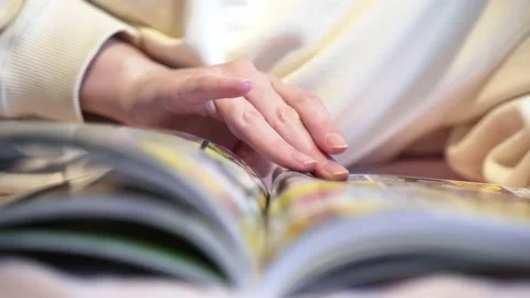 Close-up pages of the comic. Geek reads a fantastic novel Video stock 155277133