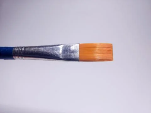 Close up paint brush on isolate white backgrounds Stock Photos