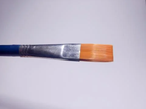 Close up paint brush on isolate white backgrounds Stock Photos