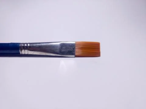 Close up paint brush on isolate white backgrounds Stock Photos