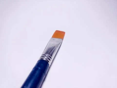 Close up paint brush on isolate white backgrounds Stock Photos