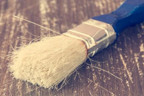 Close up of paint brush. Stock Photos