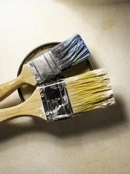 Close up of paint brush Stock Photos