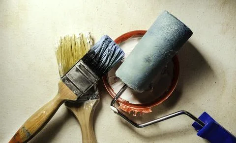 Close up of paint brush Stock Photos