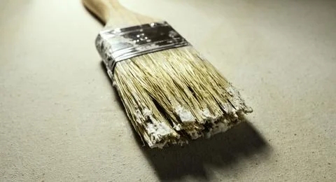 Close up of paint brush Foto stock