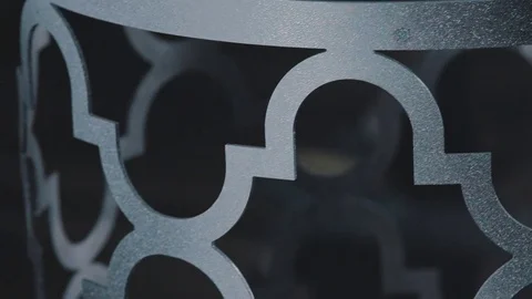 Close-up: paint on metal using a can of paint. Decorative metalworking Stock-Footage 74692807