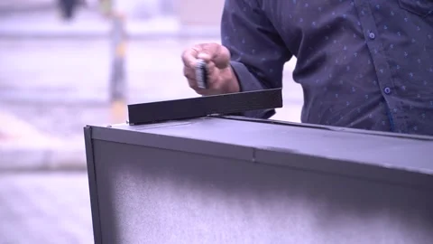 Close-Up of Painting Process Stock Footage 315787359