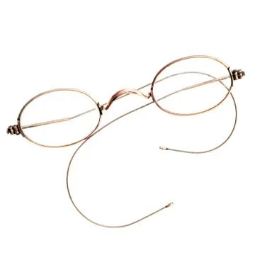 Close-up of a pair of eyeglasses with round frame Stock Photos