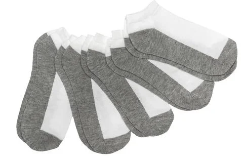 Close up of a pair of socks on white background with clipping path Stock Photos