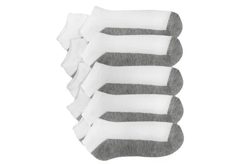 Close up of a pair of socks on white background with clipping path Stock Photos