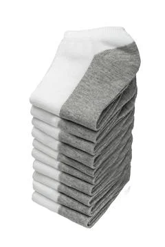 Close up of a pair of socks on white background with clipping path Stock Photos