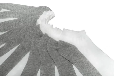 Close up of a pair of socks on white background with clipping path Stock Photos