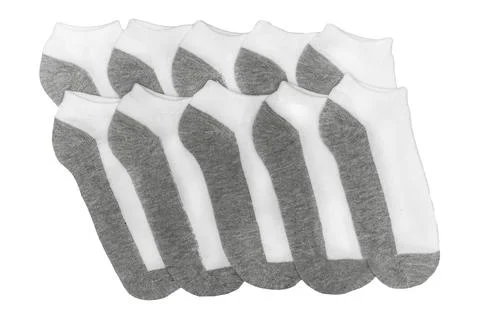 Close up of a pair of socks on white background with clipping path Stock Photos