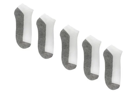 Close up of a pair of socks on white background with clipping path Stock Photos