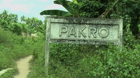 CLOSE UP OF PAKRO SIGN Stock Footage 58026275