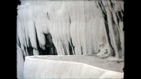 Close-Up of Pamukkale Terraces Video stock 278040261