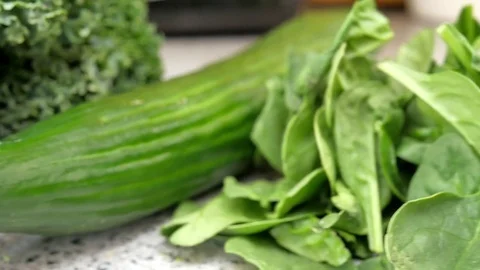 Close-up Pan Display of Assorted Vegetables 스톡 동영상 72633847
