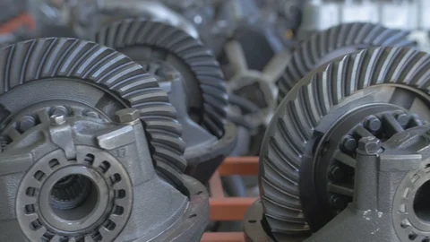 Close up pan left to right display of terminators in a room Stock-Footage 97243768