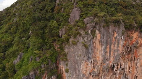 Close Up Pan Over Mountain / Drone Shot Видео 112782993