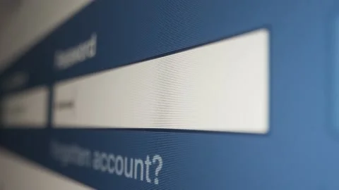 Close Up Pan Typing Password in Facebook Login. High quality video footage Stock-Footage 167554771