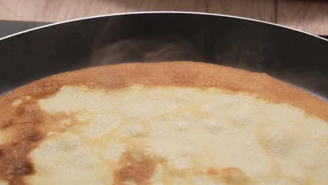 Close-up of pancake surface. Stock Footage 254524829