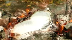 paper burn fire stock