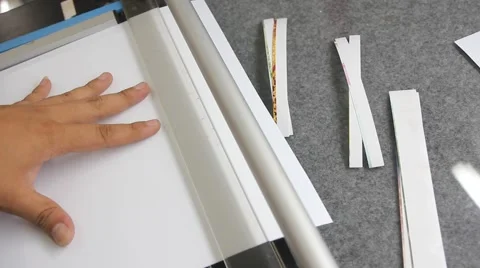 Close up of paper cuting Stock Footage 54465515