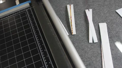 Close up of paper cuting Stock Footage 54466288