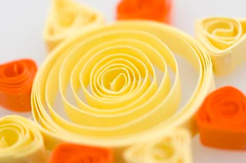 Close up of Paper Quill Sun Stock Photos