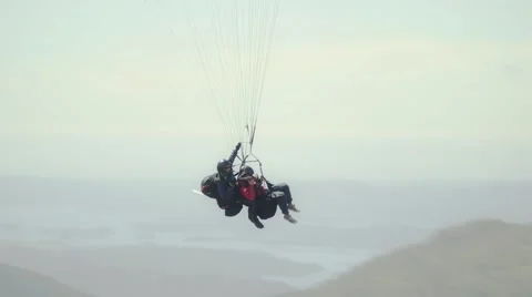 Close up of Para Glider in Bergen Norway Stock Footage 41461604