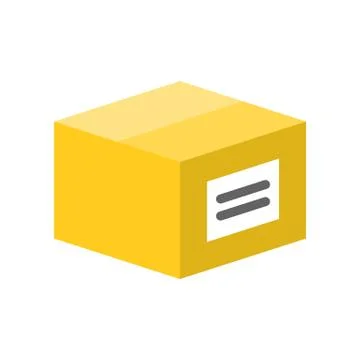 Close parcel box, flat design pixel perfect icon Illustrazione stock