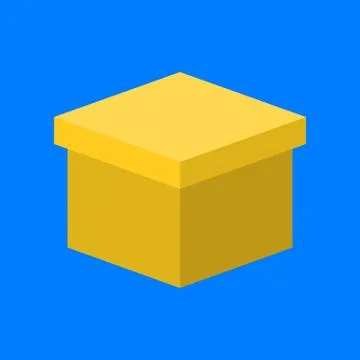 Close parcel box, flat design pixel perfect icon Illustrazione stock