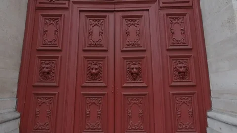 Close up of a Paris Door Stock Footage 126641981